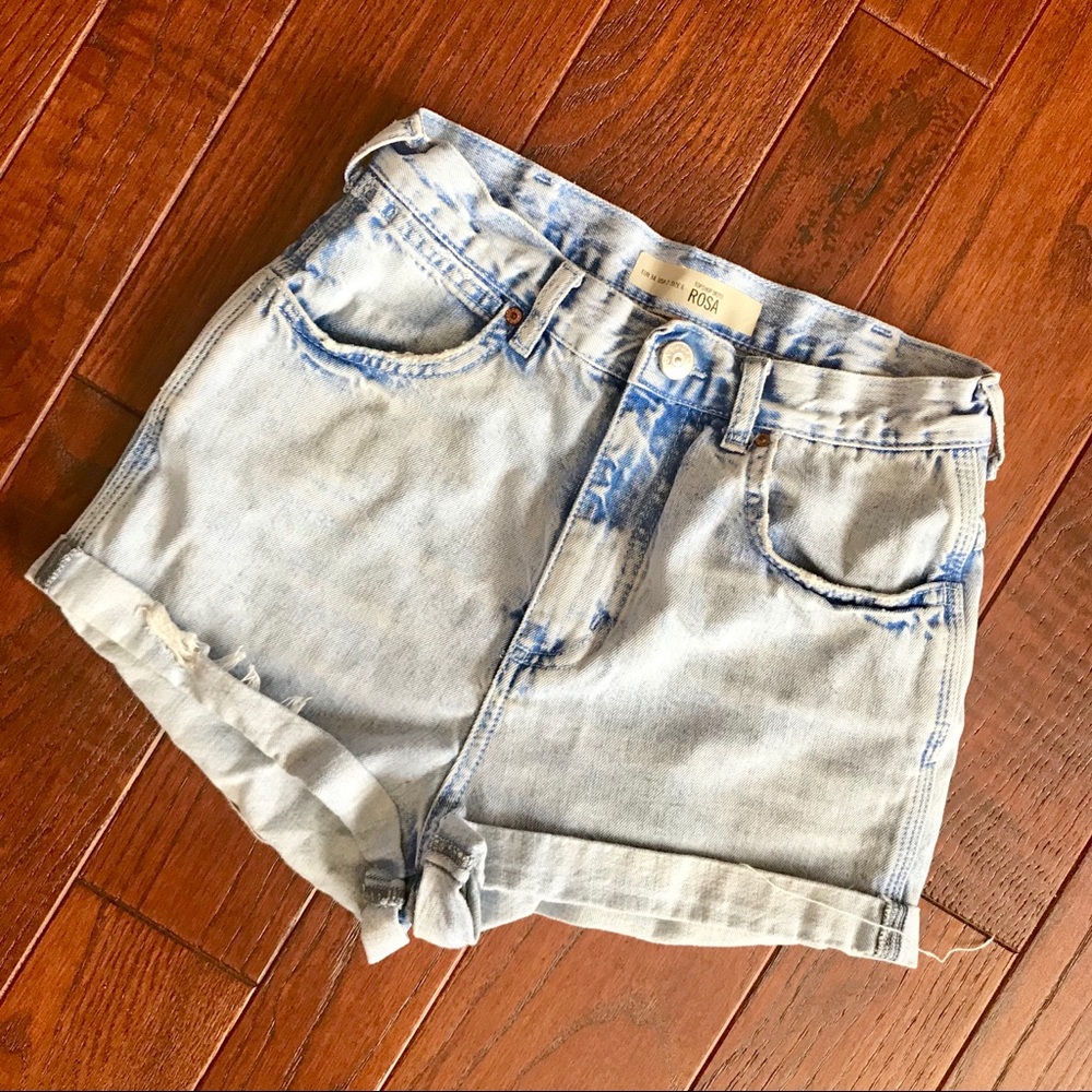 Topshop Moto Rosa denim shorts
